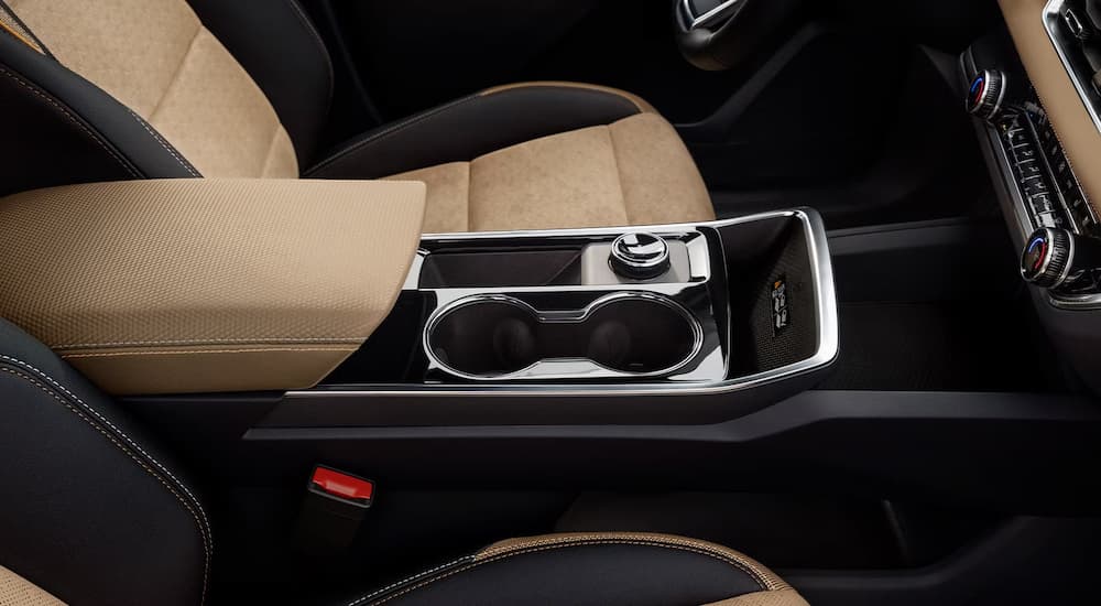 Center console and seating in a 2026 Chevy Equinox ACTIV.