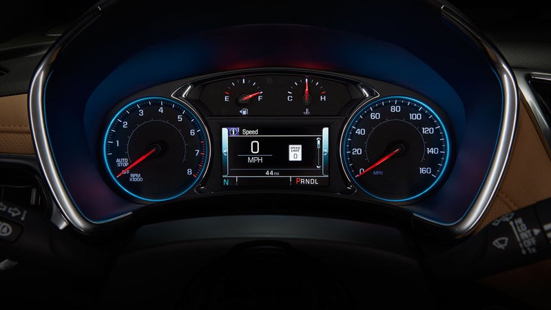 2019 Chevrolet Equinox speedometer displaying the vehicle's speed and dashboard indicators.